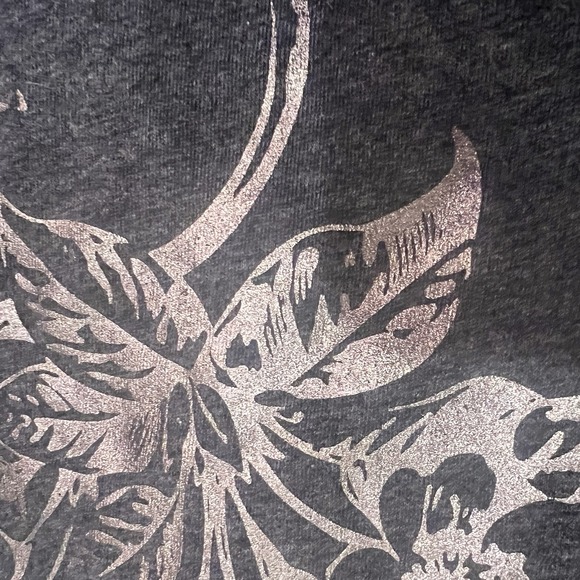 Soft Surroundings Top Petite Large Gray Floral Embroidered Lagenlook Tunic Boho - Picture 10 of 11